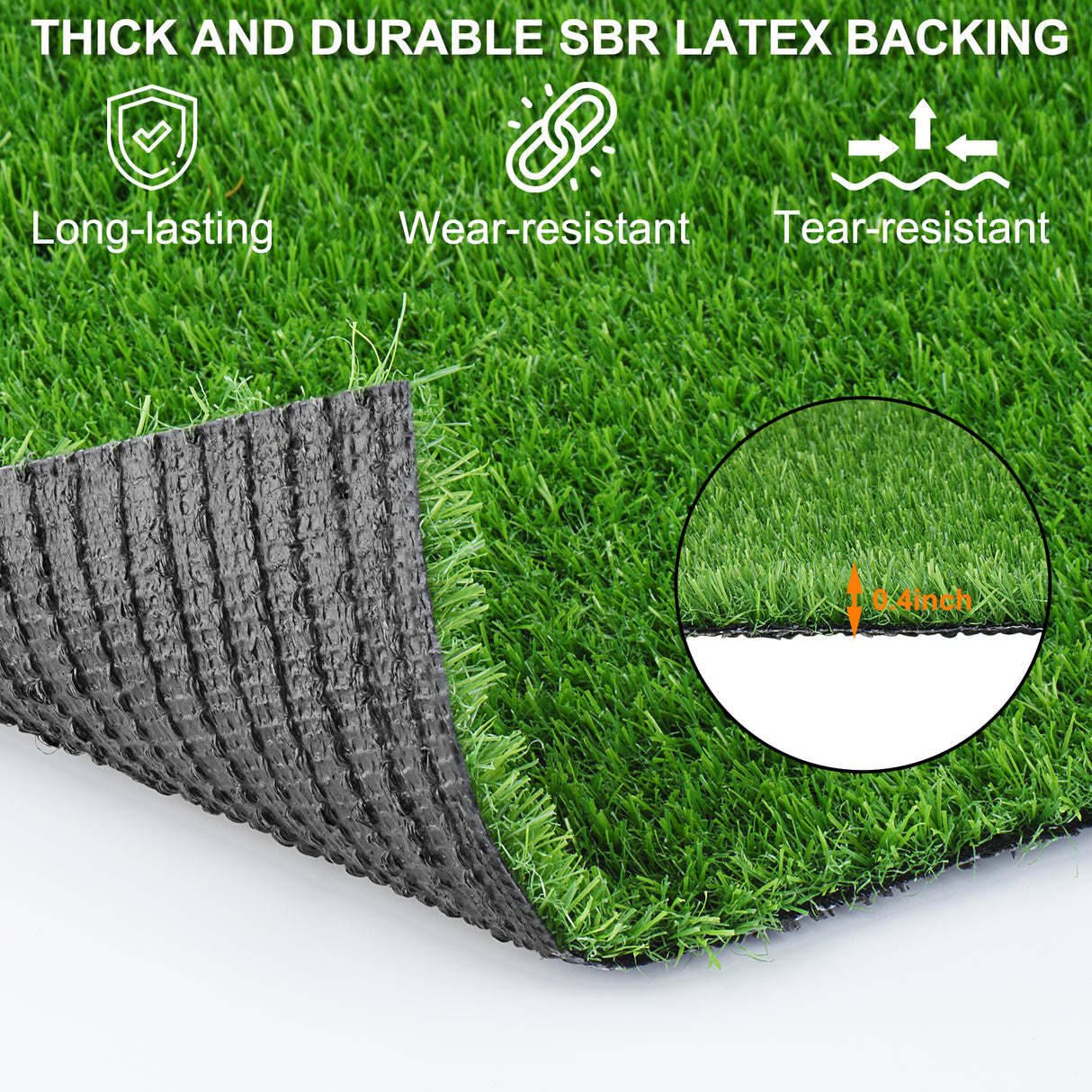 5FT x 10FT Outdoor Artificial Grass Runner Rug