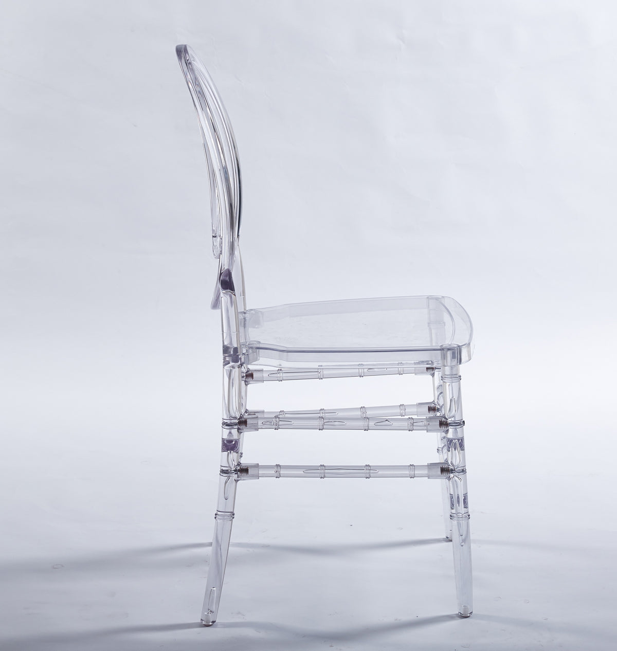 Wedding Chair Set of 4 with Plastic Seats - White
