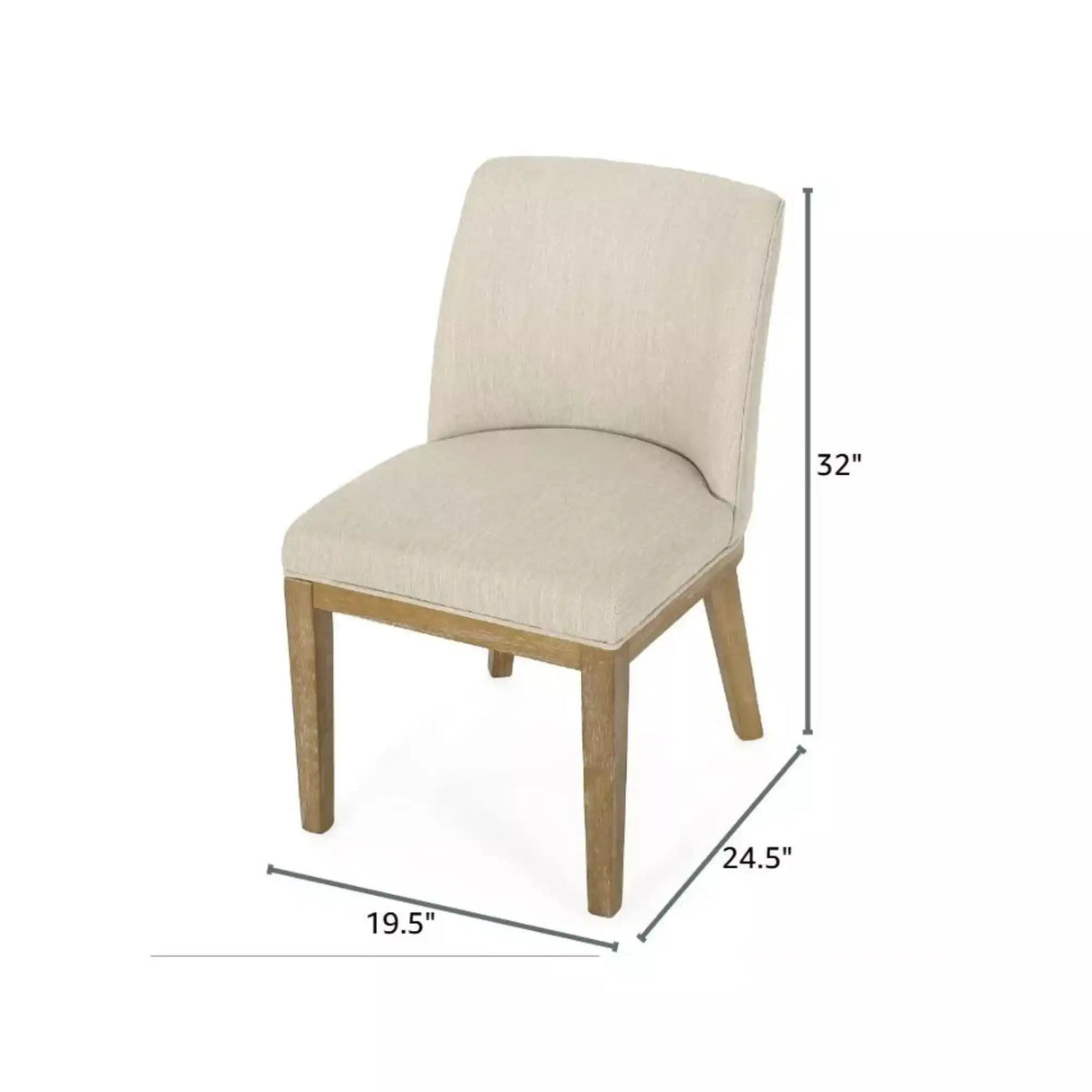 Modern Dining Chair With Durable Fabric Upholstery And Sturdy Wooden Frame (Set of 2) - Best Buy Furniture