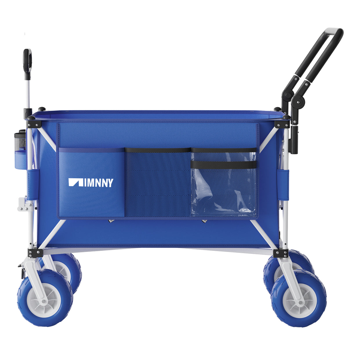 Multi-Functional Folding Wagon Cart with Rotating Handle - Steel