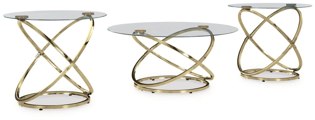 Crimonti - Occasional Table Set (Set of 3) - Champagne - Best Buy Furniture