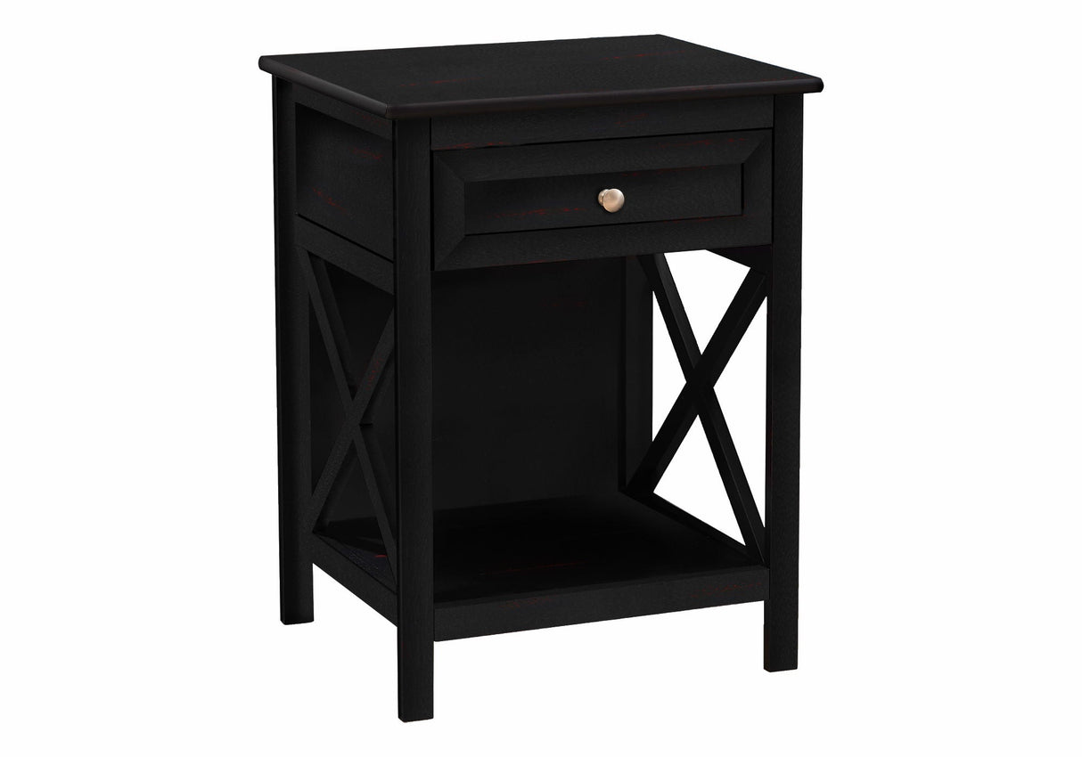 Accent End Table, 2 Tier, Storage Drawer, Transitional Style - Best Buy Furniture