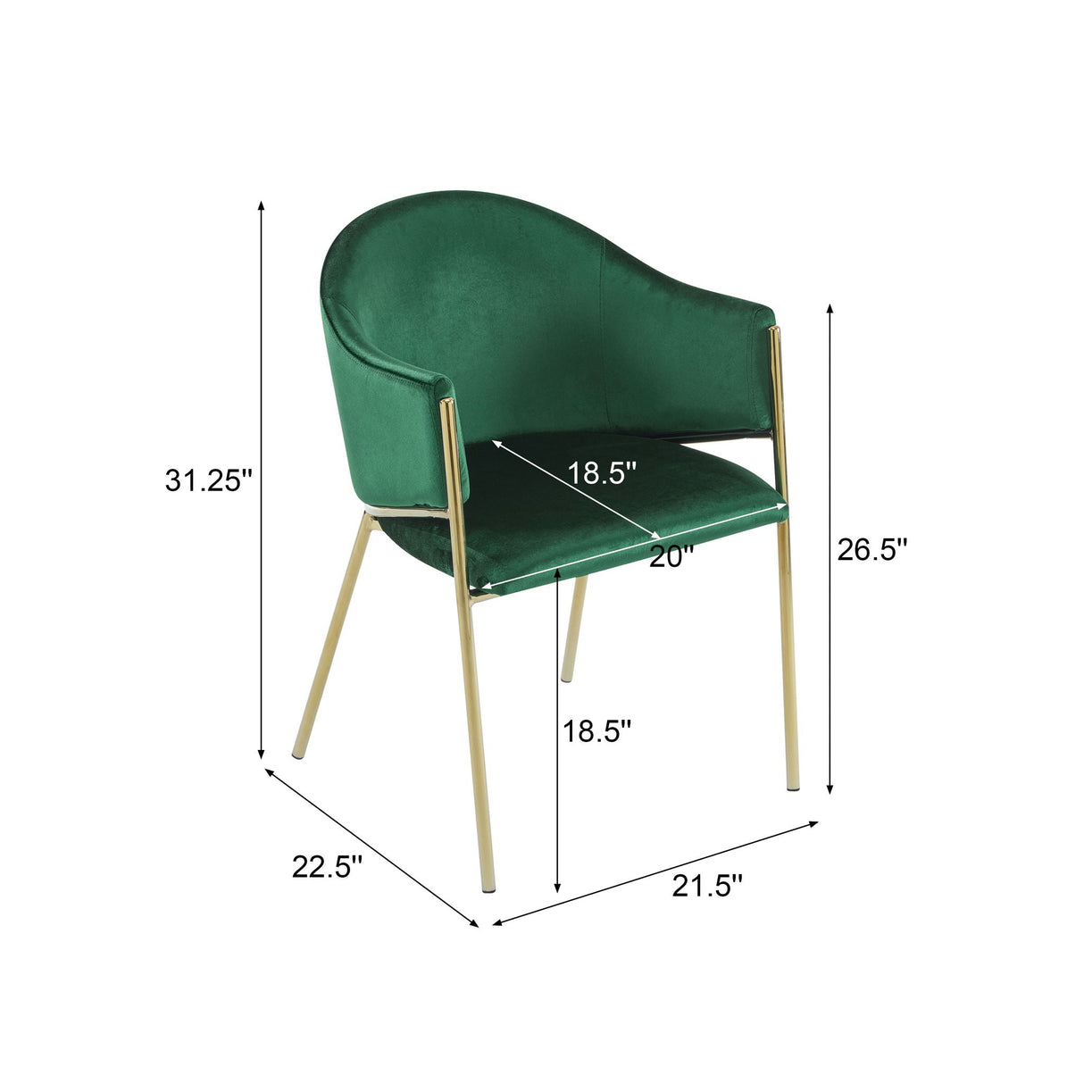 Modern Upholstered Dining Chair With Frame And Plush Velvet - Best Buy Furniture