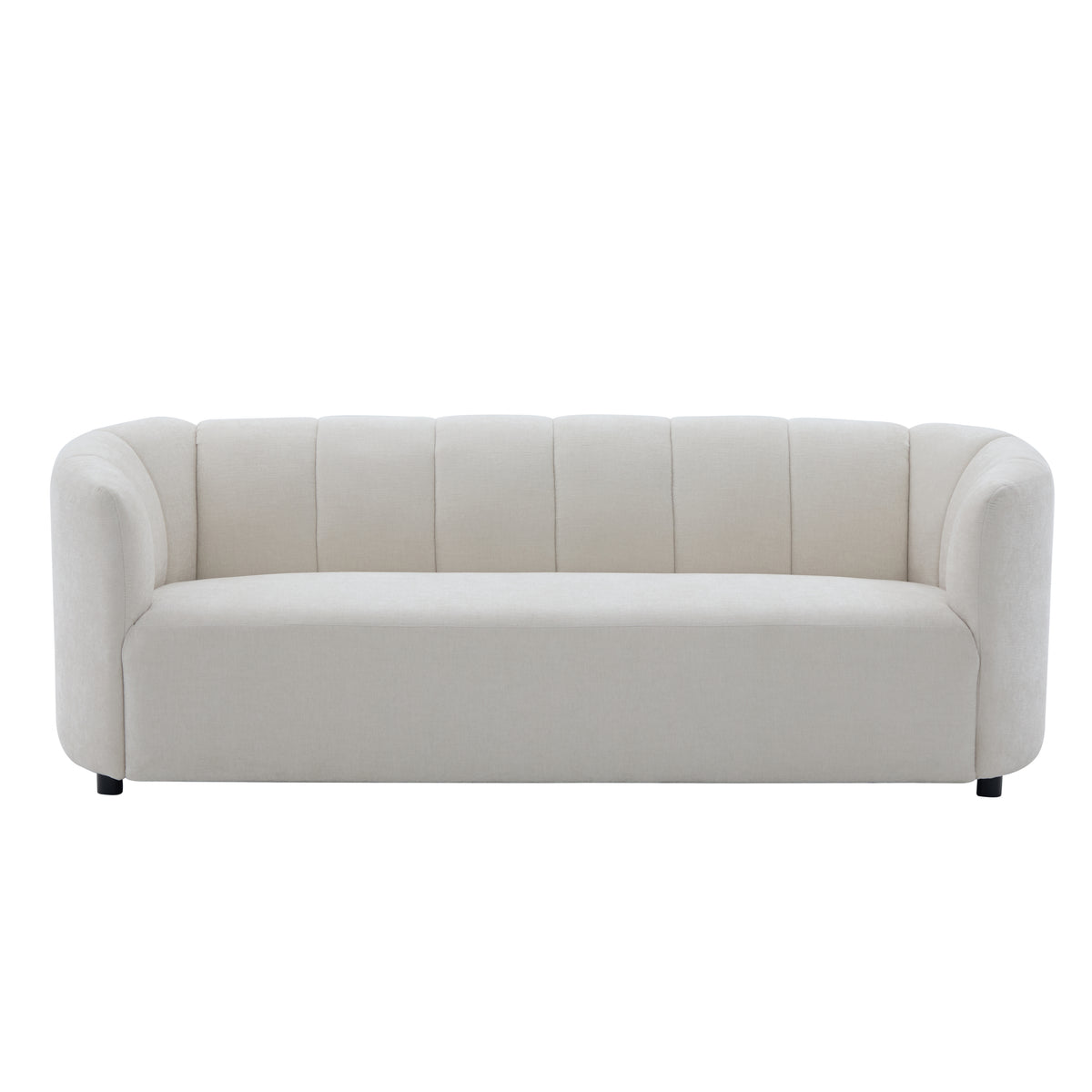 Mirelle 80 In. Modern Curved Chenille Sofa Couch