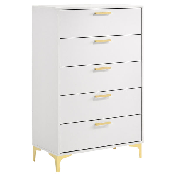 Karena - Rectangular 5 Drawer Chest - White