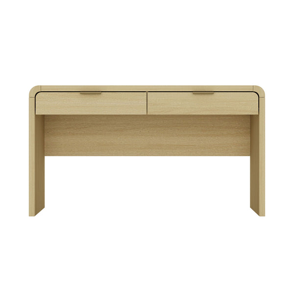 Grace - Office Desk With 2 Drawers - Oak