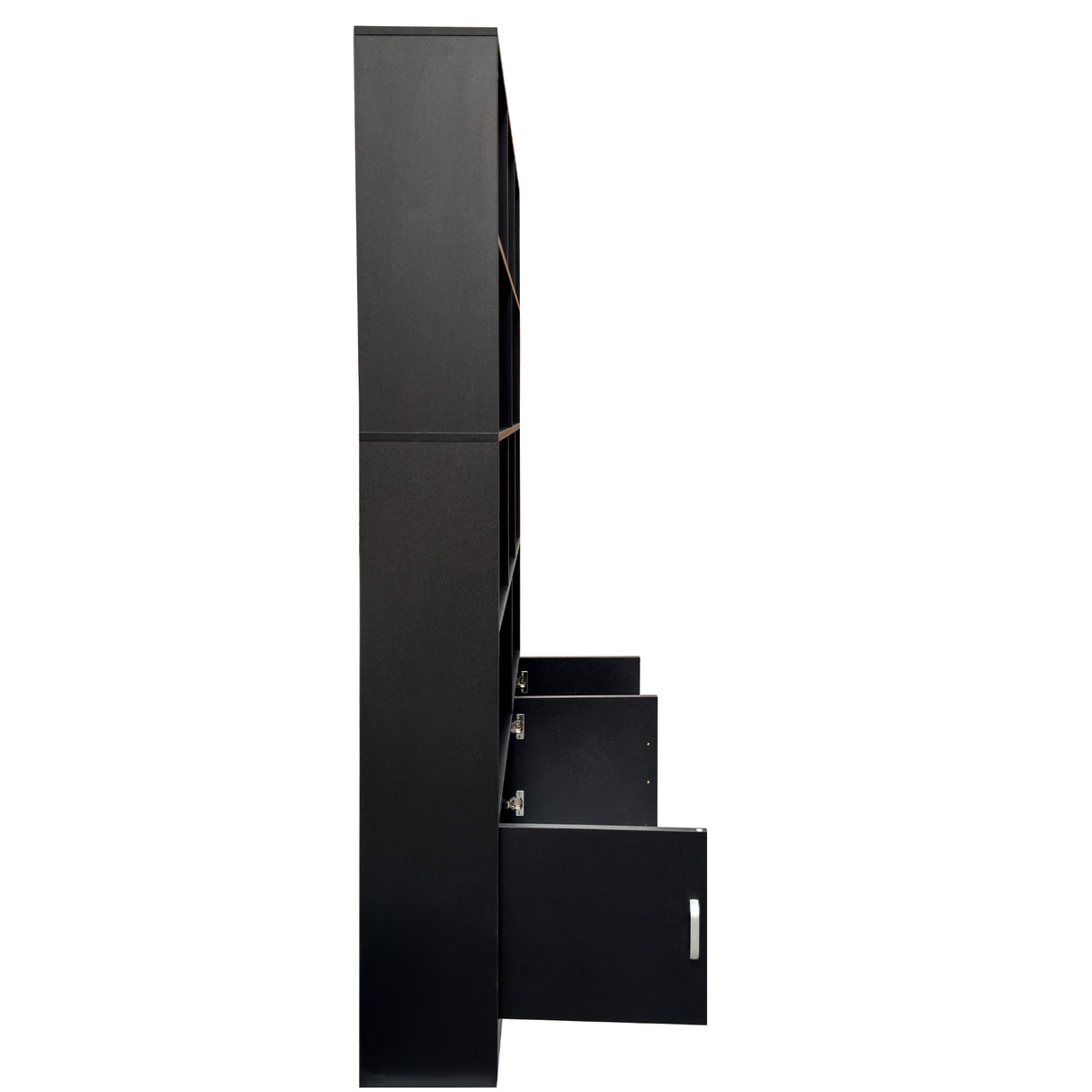 70.87" Tall Bookshelf with 10 Cubes and 3 Doors