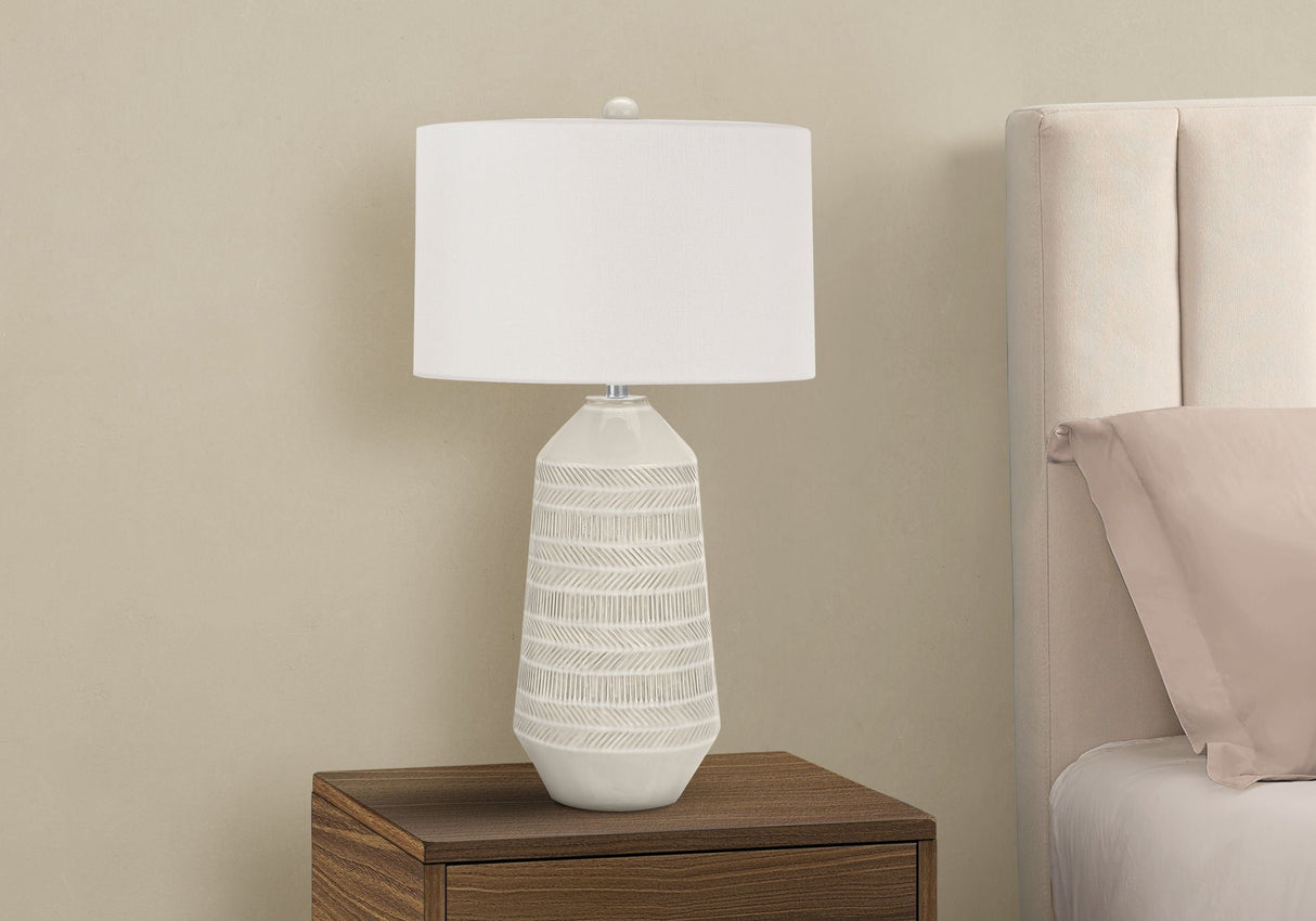 Contemporary Lighting, Table Lamp, Ceramic - Cream - Best Buy Furniture