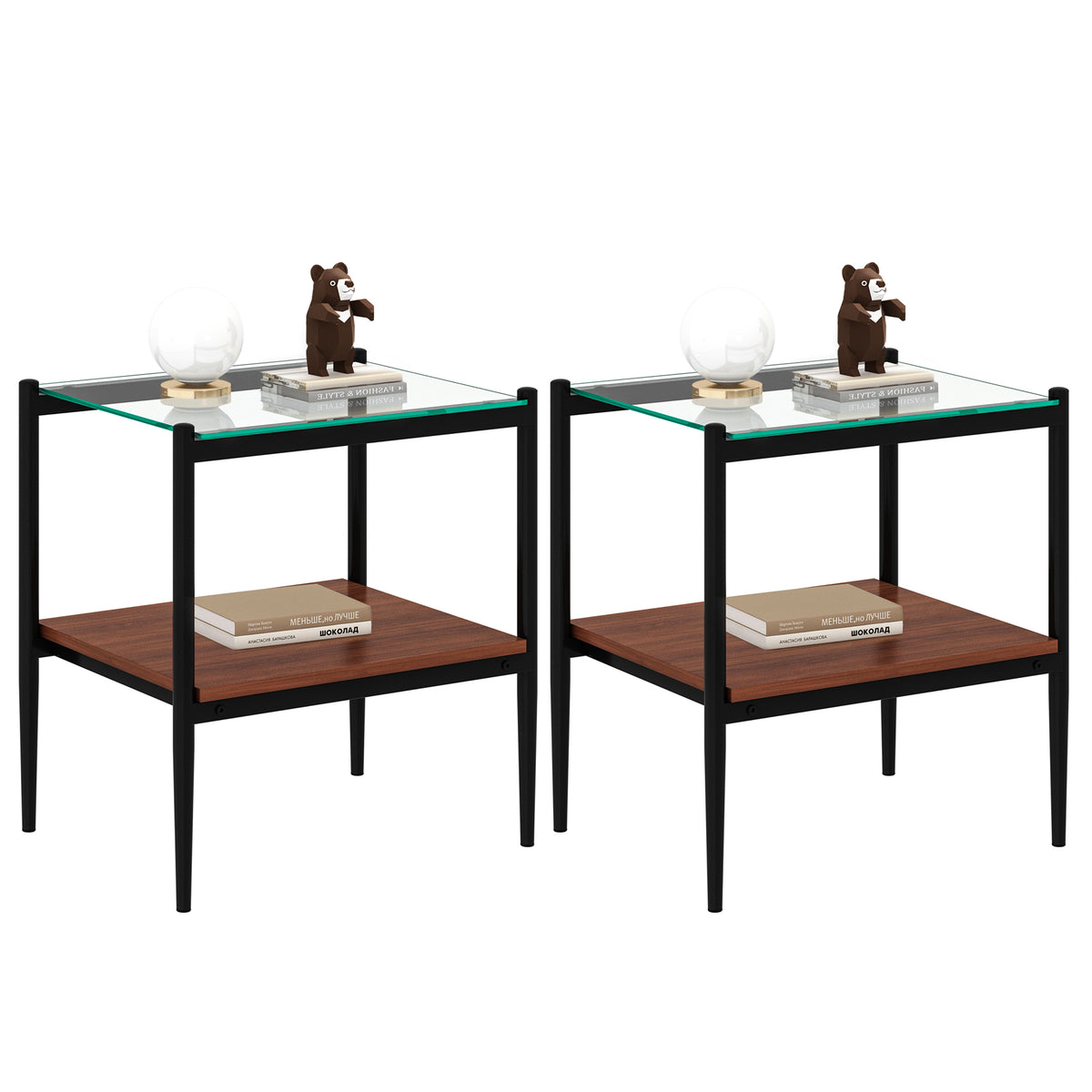 Set of 2 Rectangle End Table