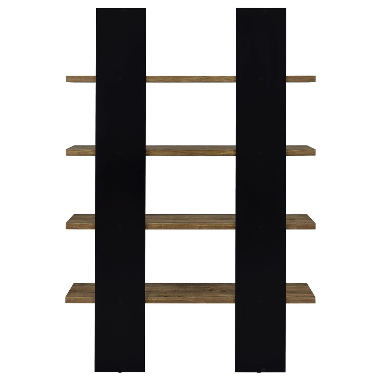Mystrene - 4 Shelf Bookcase With Open Shelving Design - Black
