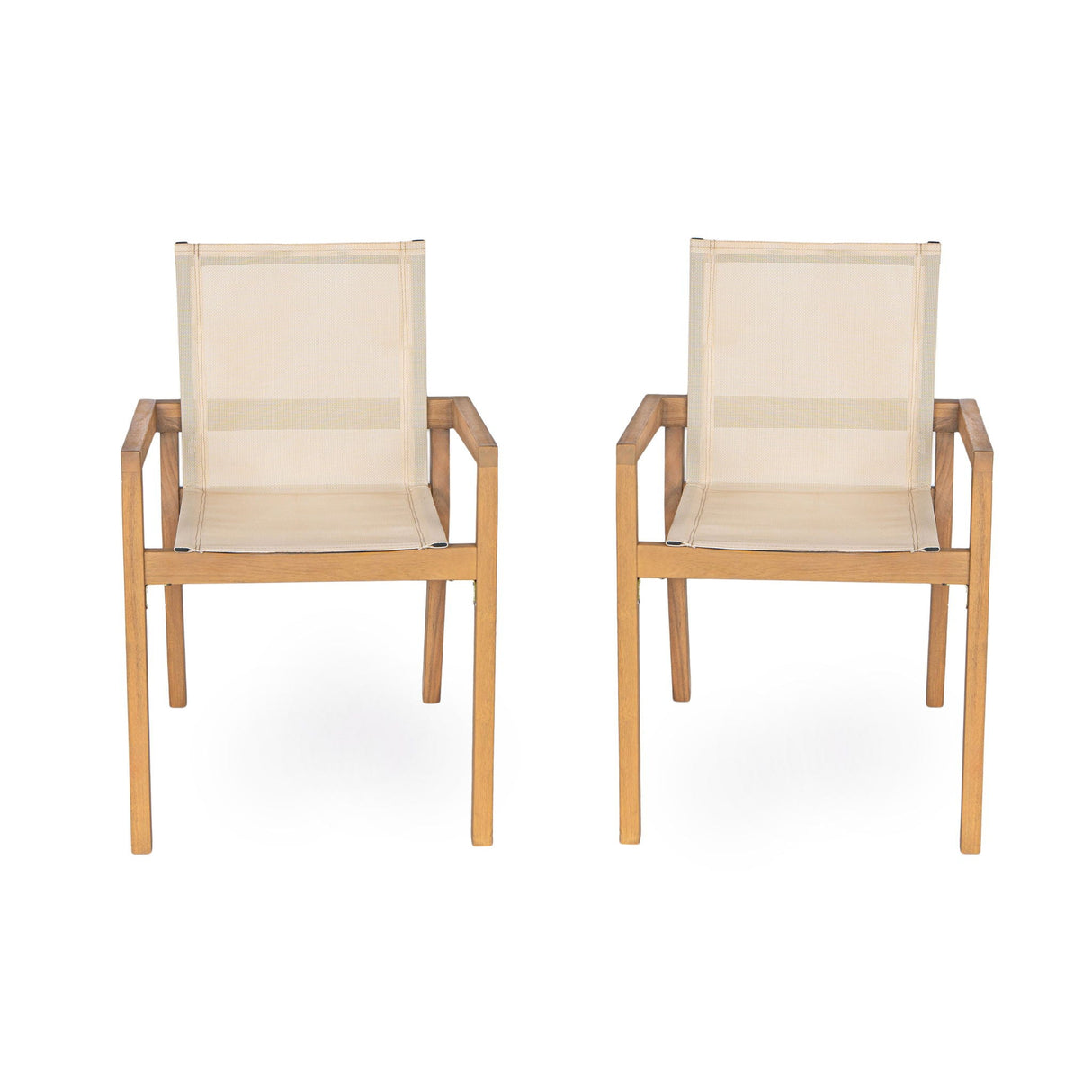 Belfast - Dining Chair With Acacia Wood Frame And Mesh Seating (Set of 2) - Best Buy Furniture