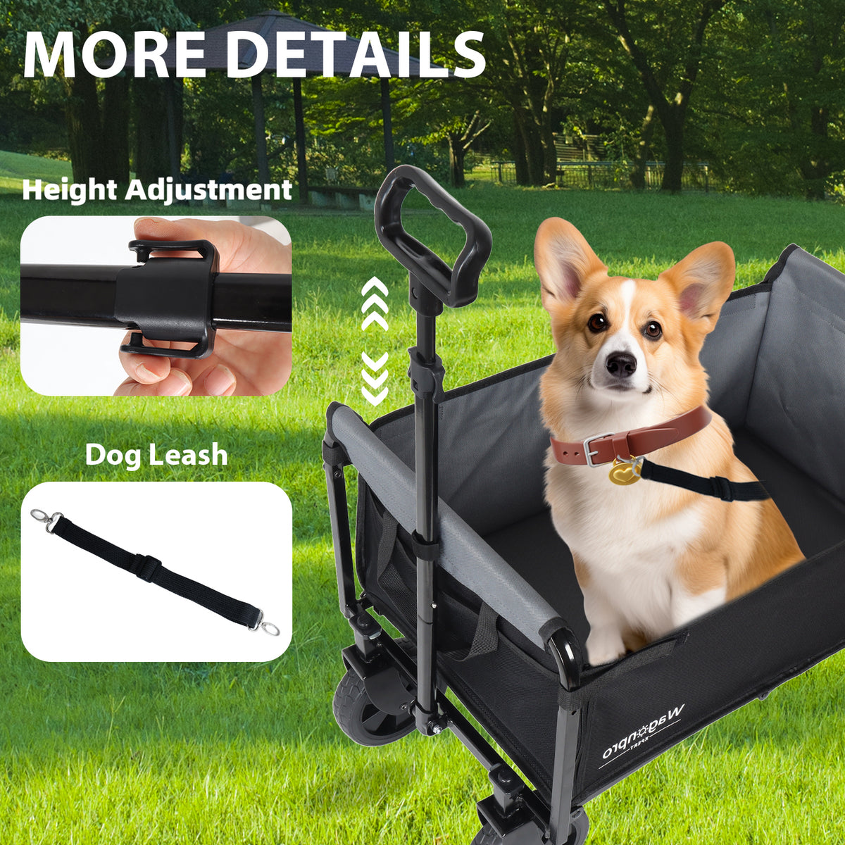 All-in-One Convertible Folding 4-Wheel Trolley with Bench Seat