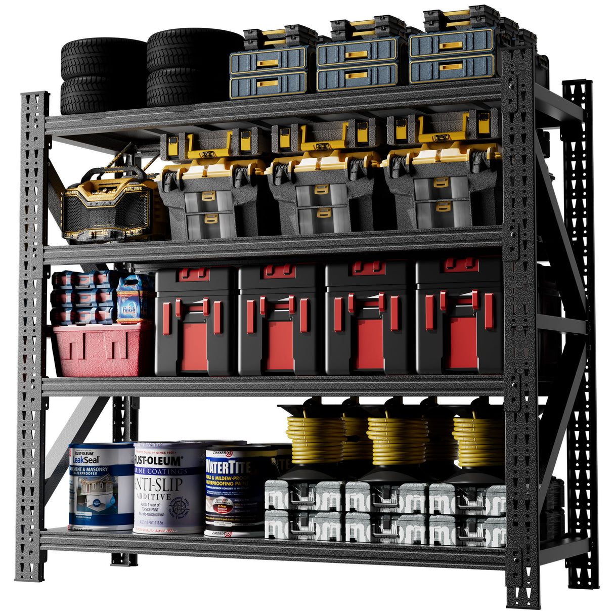 Heavy Duty 4 Shelf Garage Shelving Unit