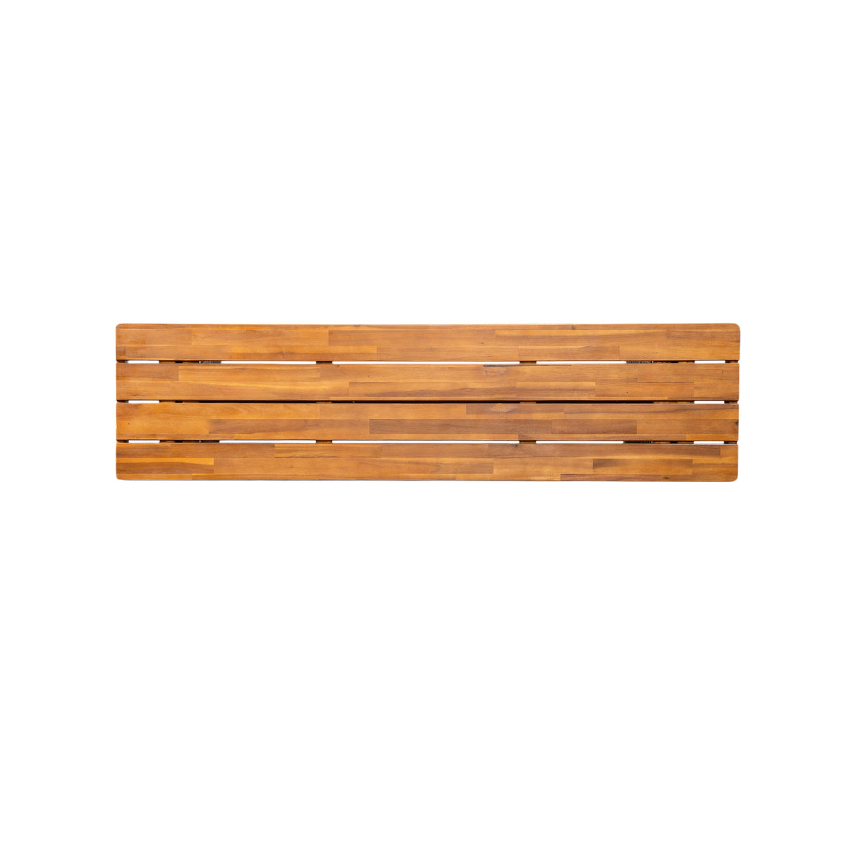 Outdoor Acacia Wood Bench (Set of 2) - Teak Finish