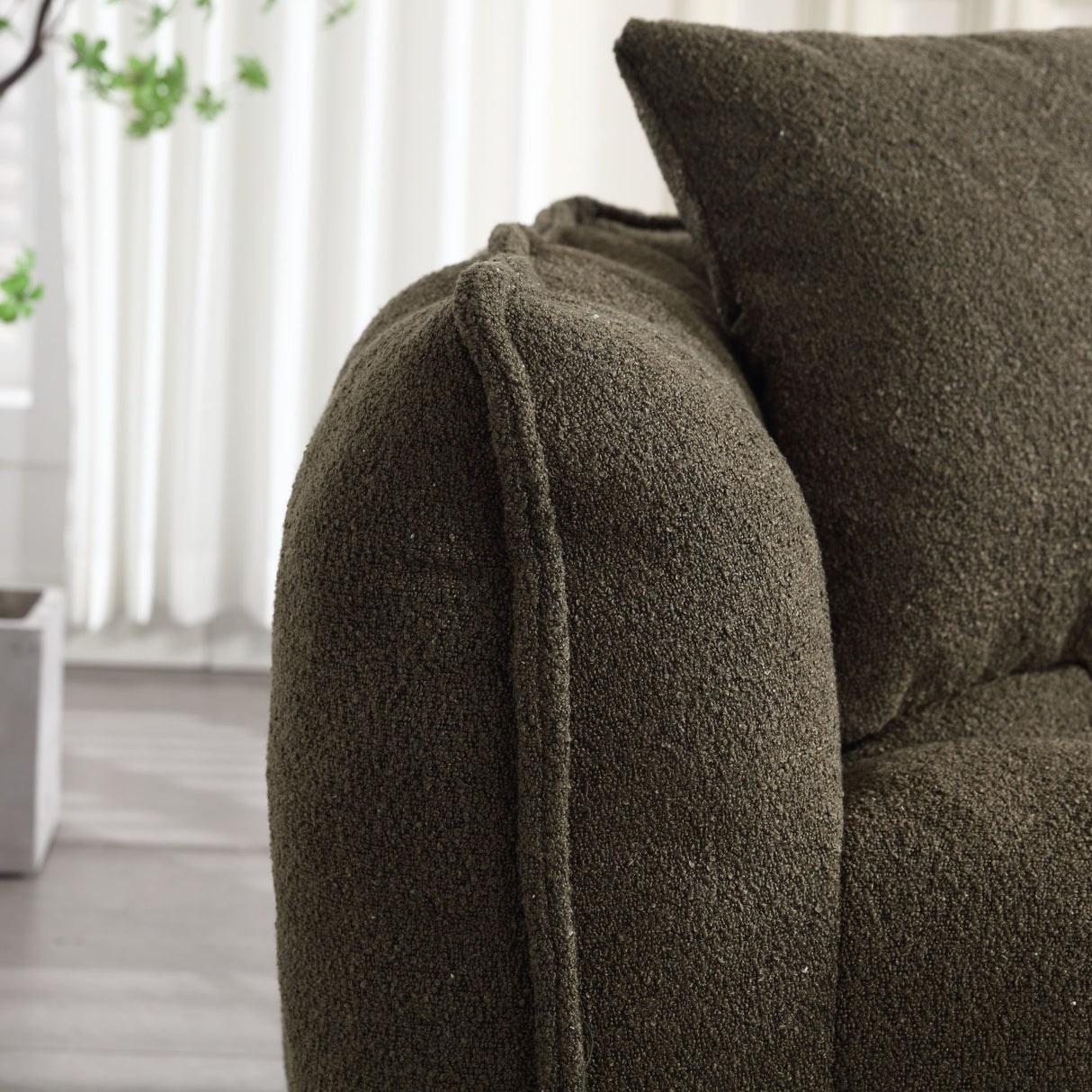 Cozy Beanbag Chair With High Resilience Foam Core For 2