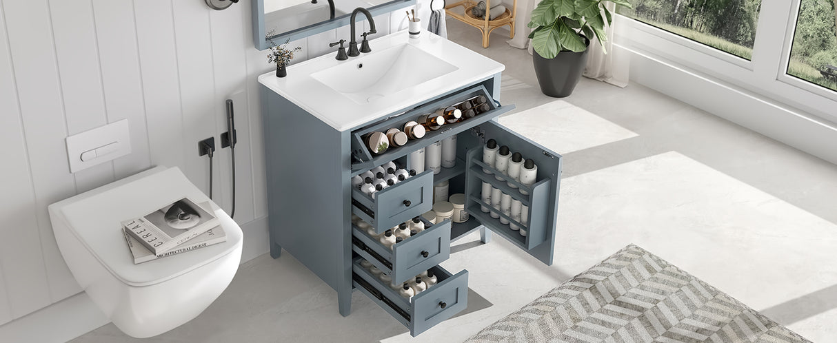 30-Inch Bathroom Vanity with Storage