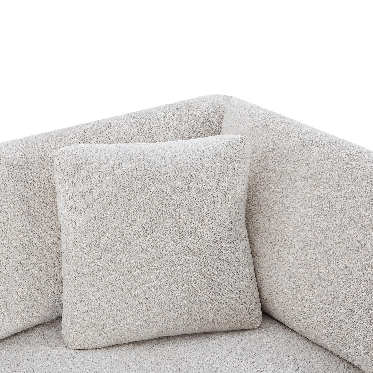 83.5" Modern Flared Arms Sofa (Beige)