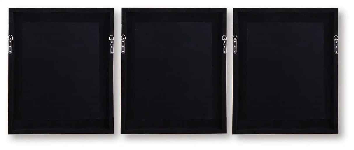 Hendridge - Wall Art Set (Set of 3) - Taupe / White - Best Buy Furniture