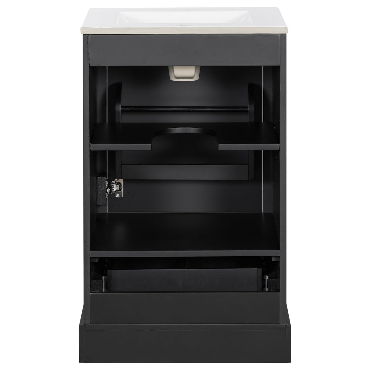 Bathroom Vanity With Sink, Soft Close Door, Adjustable U-Shaped Shelf