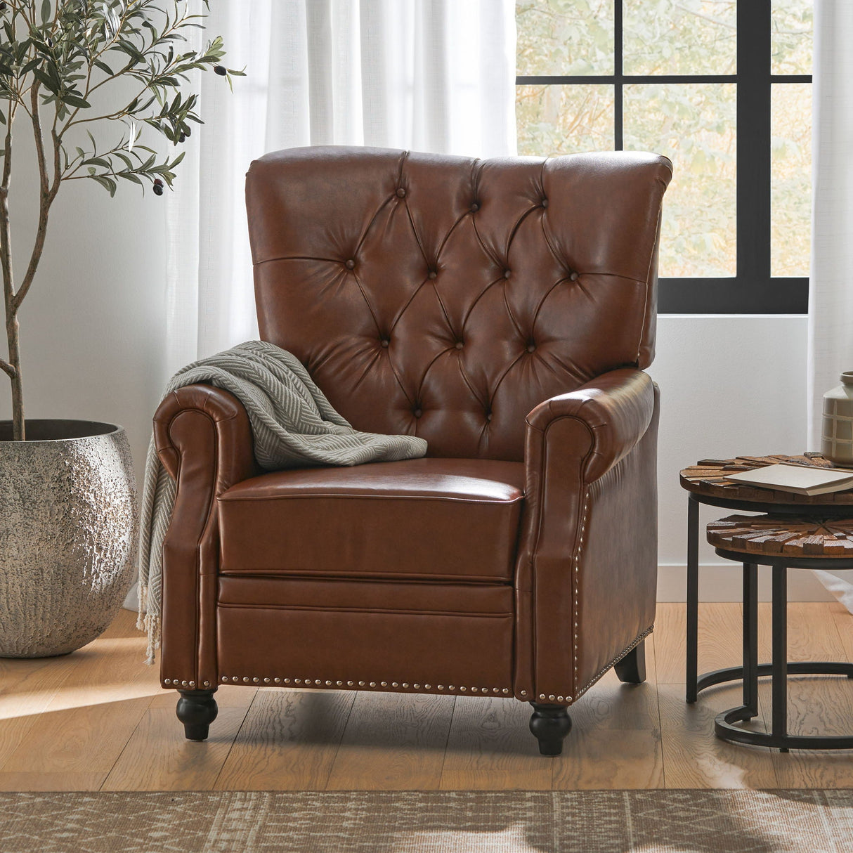 Welch - Contemporary Tufted Pushback Recliner - Best Buy Furniture