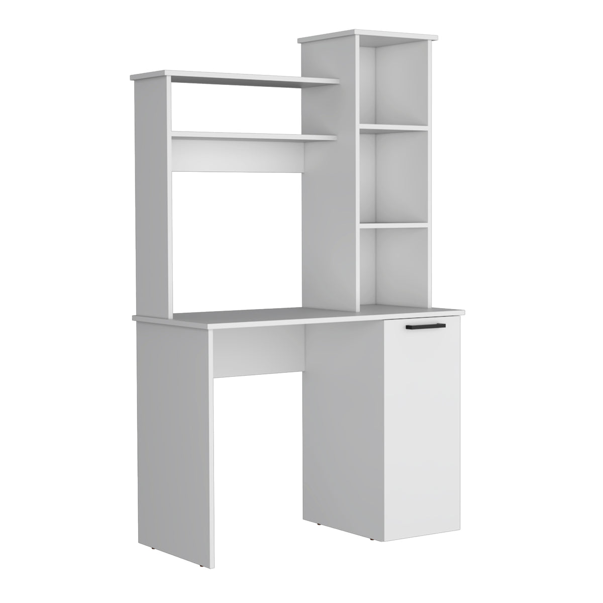Carson Computer Desk with Hutch, Single Door Cabinet, and Shelves