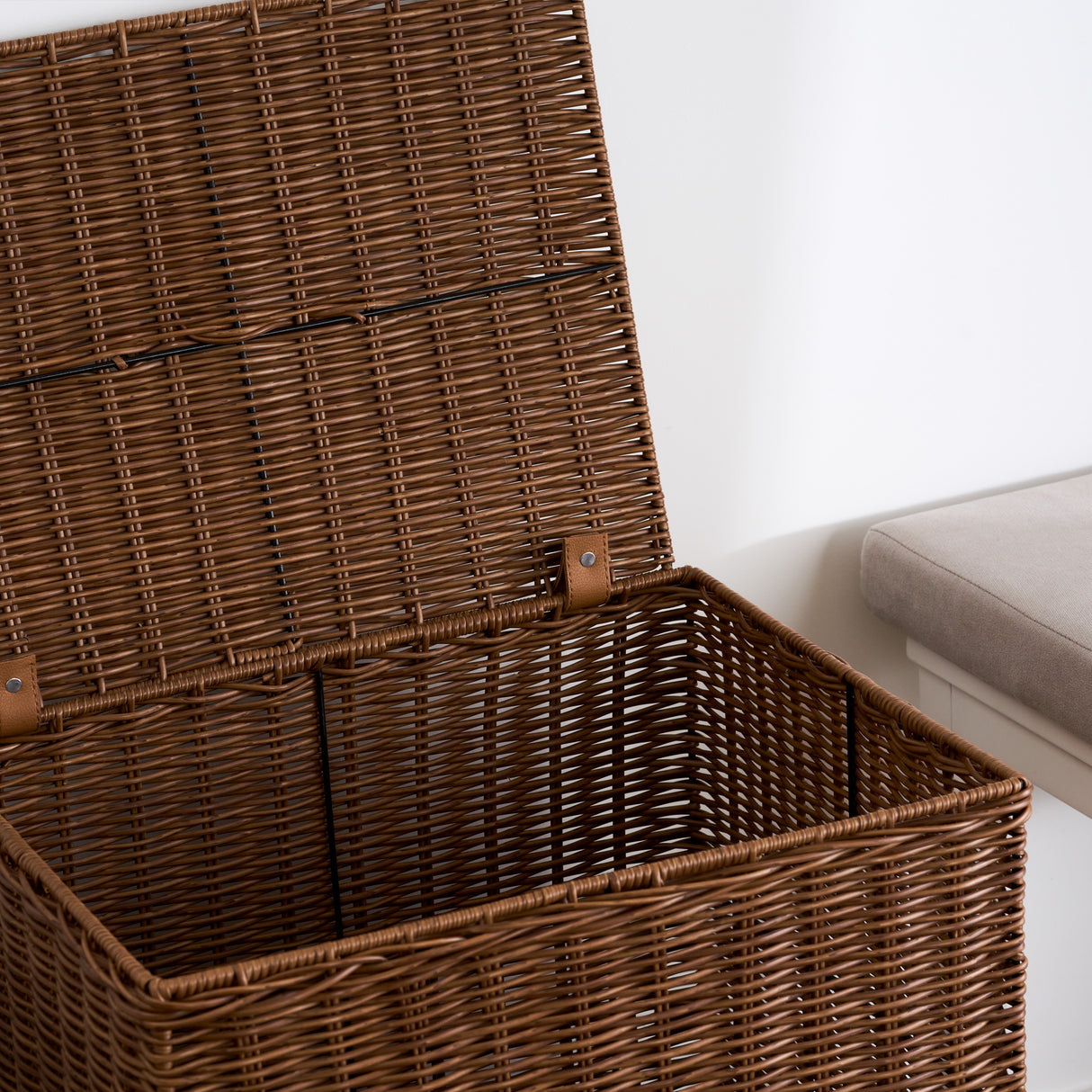 Joseph Rectangular Woven Resin Wicker Laundry Hamper