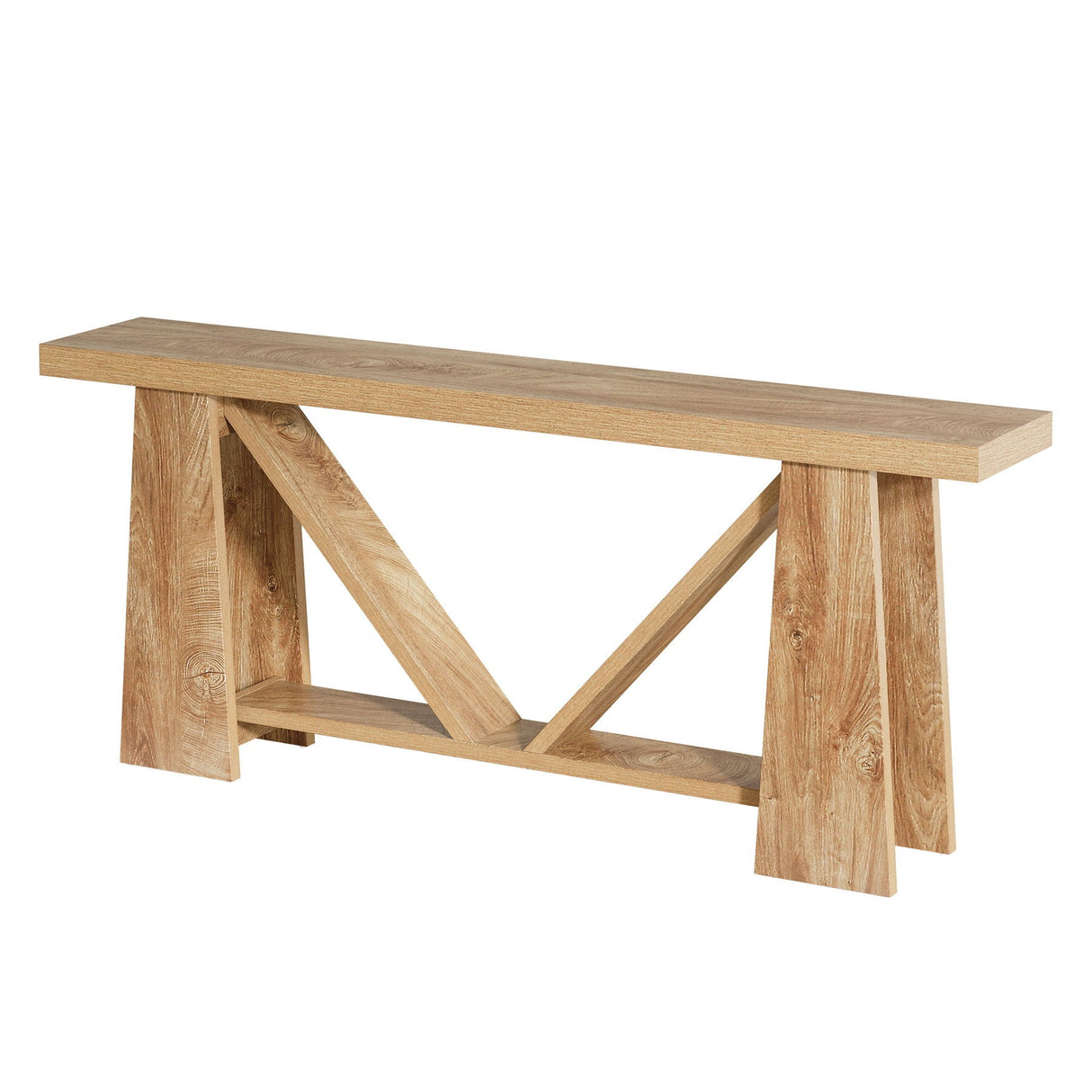 Slim 2 Tier Entryway Accent Extra Long Console Table