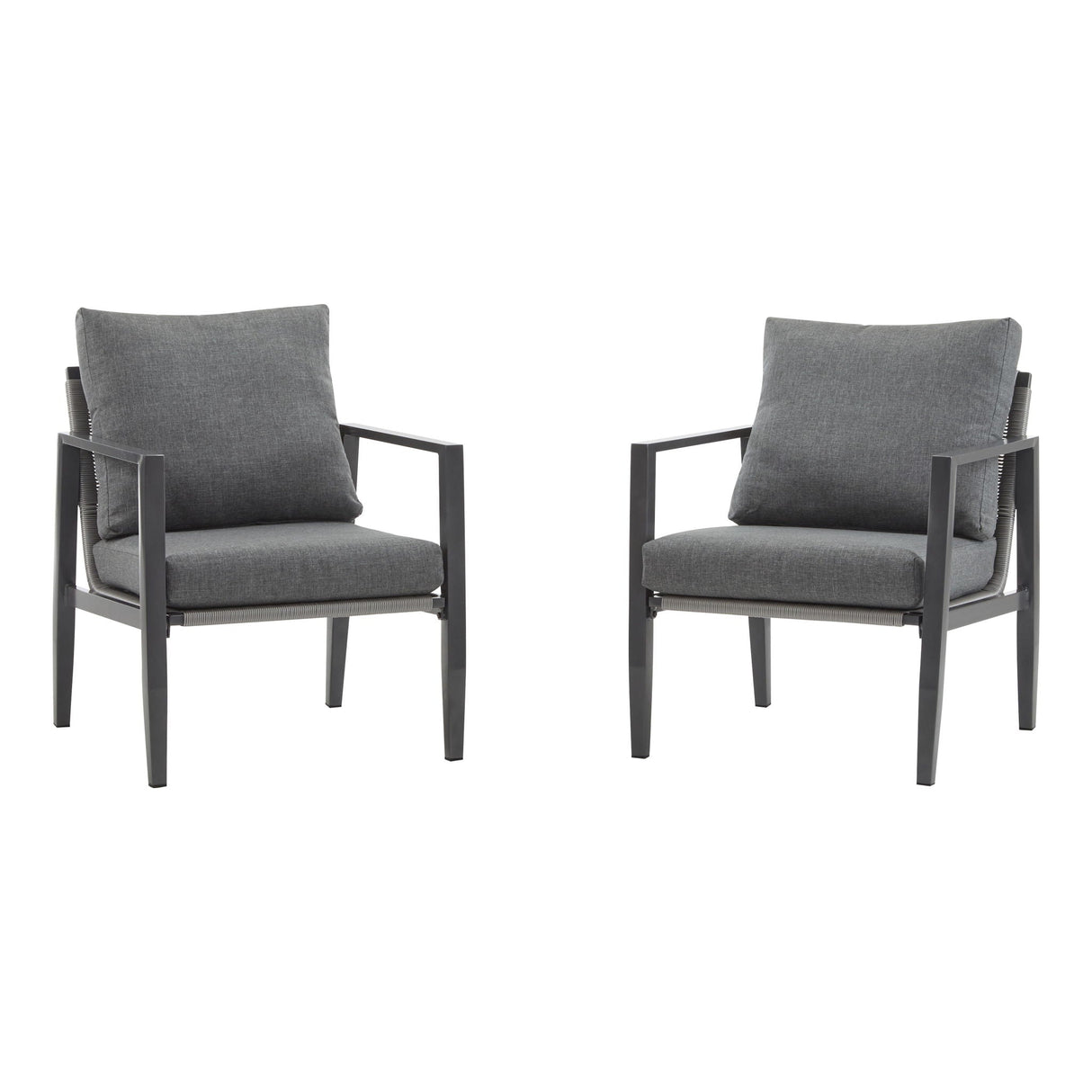 Modern Lounge Chair With Rope Accents And Cushions - Best Buy Furniture