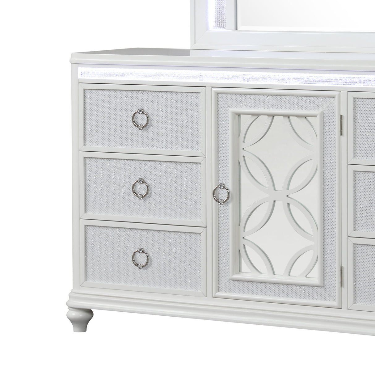 Abigale - 6 Drawer Dresser With LED (Includes Dresser Only, Mirror Not Included) - White