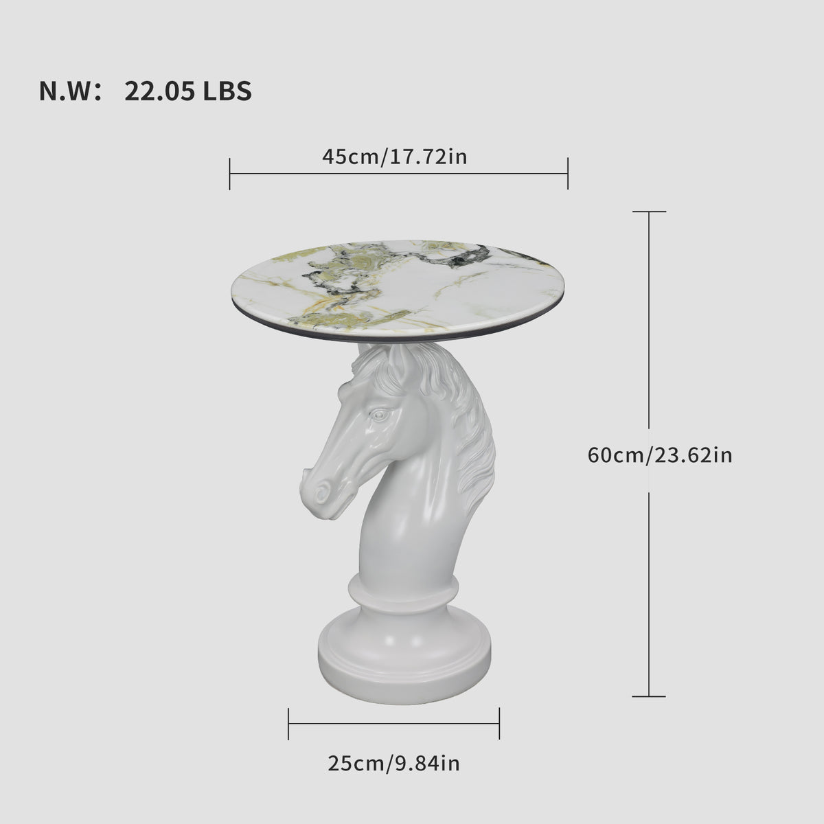 Horse Head Accent Table