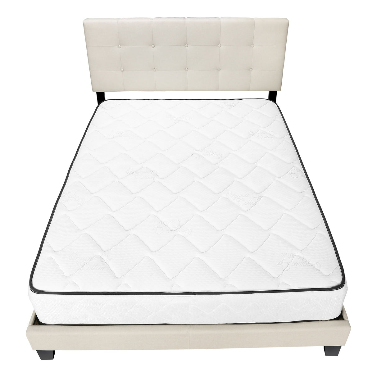 Bed, Upholstered, Frame Only, Transitional