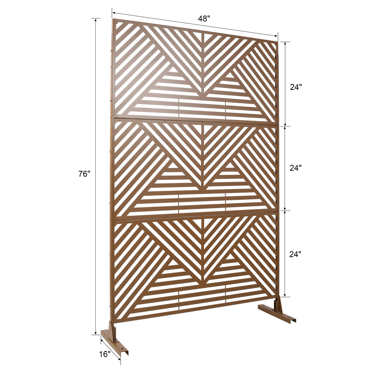 Freestanding Outdoor & Indoor Freestanding Metal Privacy Screen
