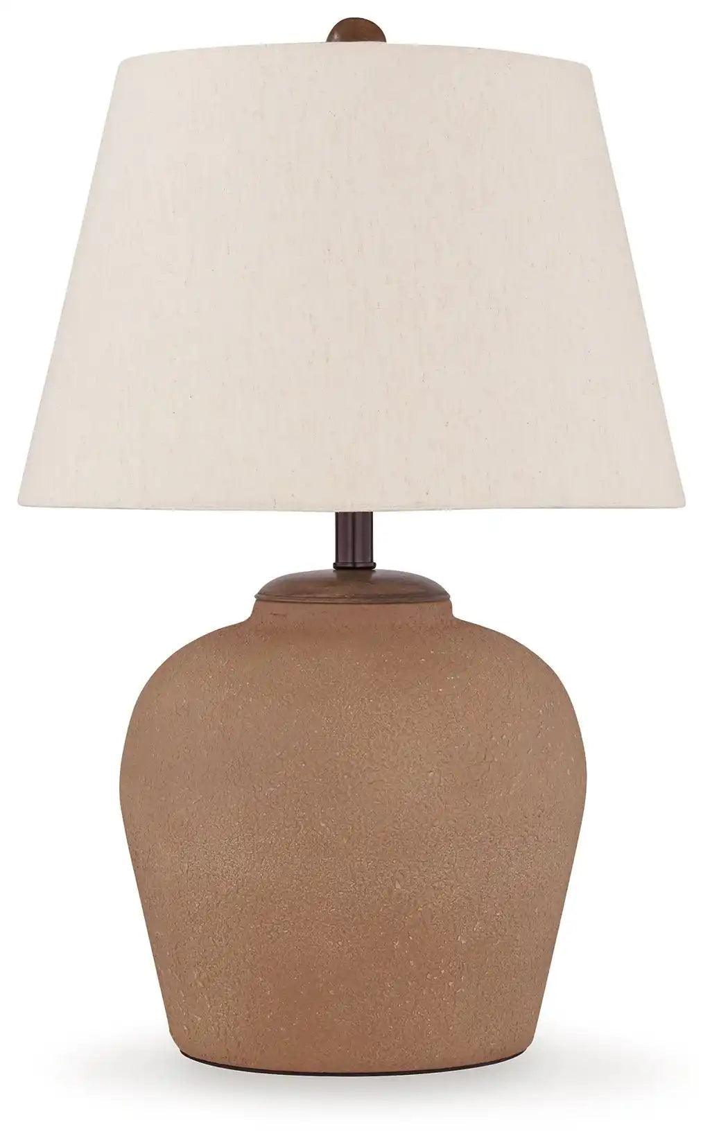 Scantor - Metal Table Lamp - Rust - Best Buy Furniture