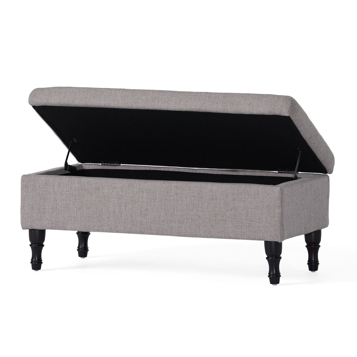 Dean - Fabric Storage Wide Tufted Rectangle Ottoman - Gray - Best Buy Furniture