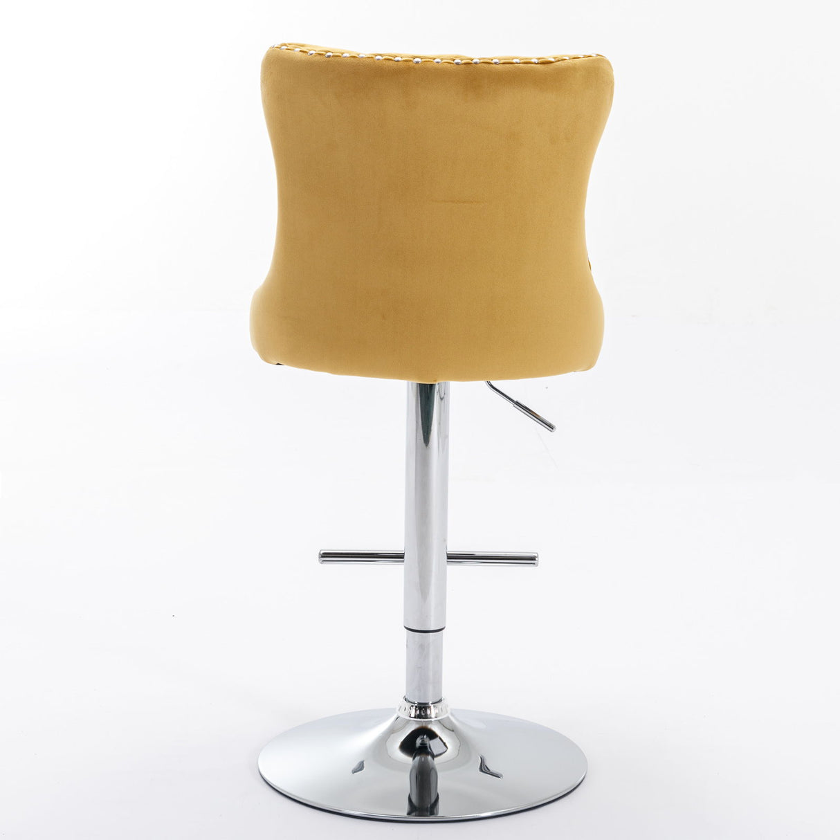 Swivel Barstools Adjusatble Seat Height From 25-33", Modern Upholstered Base Bar Stools With Backs Comfortable Tufted For Home Pub And Kitchen Island (Set of 2)