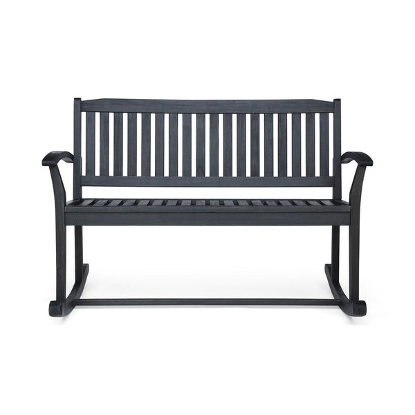 Baxter - Rocking Loveseat - Dark Gray - Best Buy Furniture