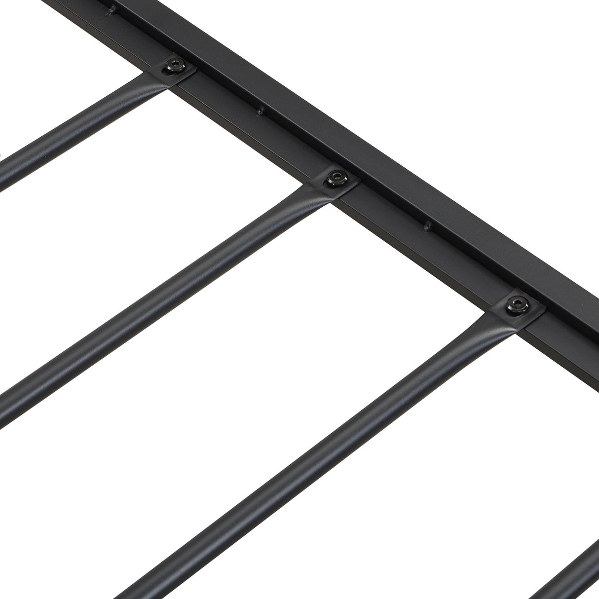 Modern Bed Frame With LED Lights, Upholstered Headboard, USB Charging