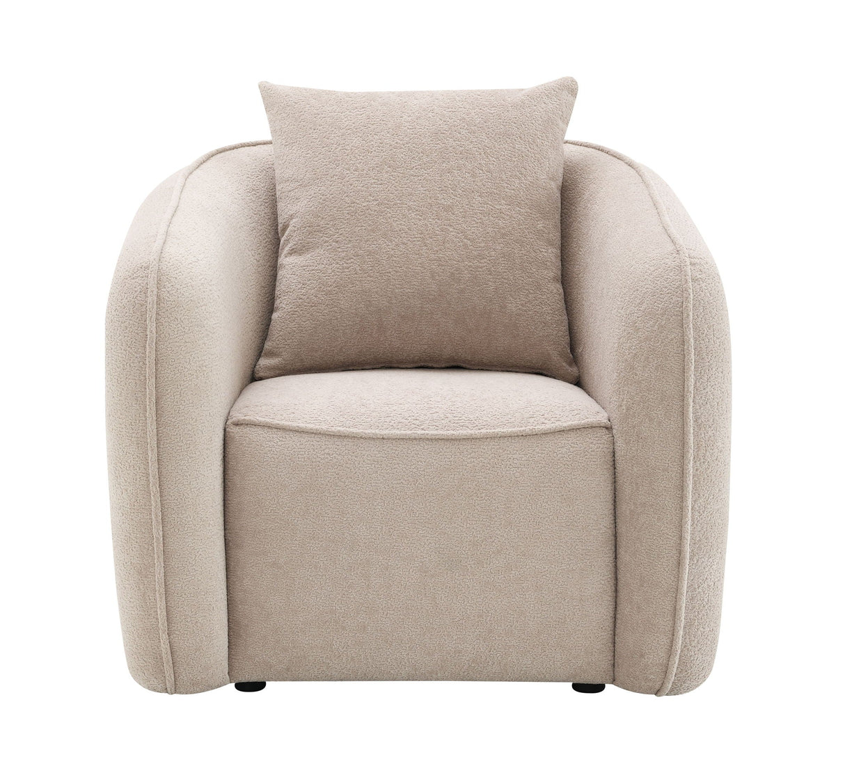 Keith Chenille Armchair With 1 Matching Color Toss Pillow