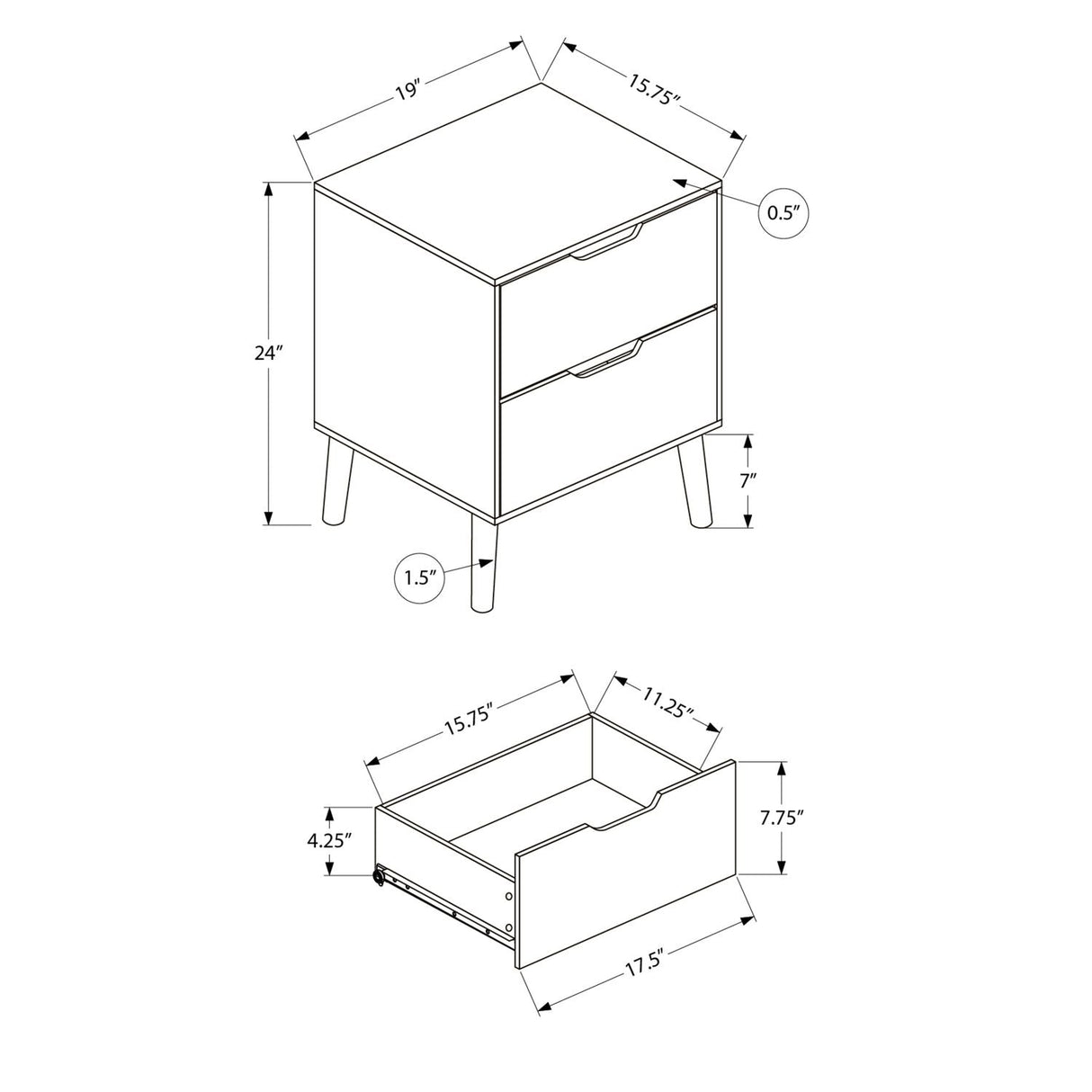 Modern Accent Table With Storage Drawers