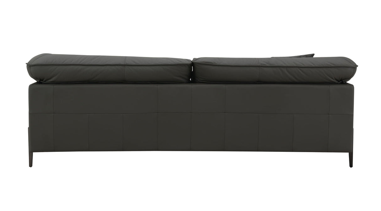 Tadi - Top Grain Leather Loveseat - Black - Best Buy Furniture