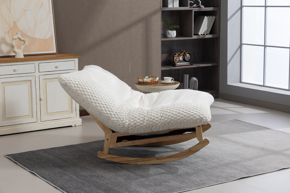 Bean Bag Rocking Chair with Solid Wood Frame
