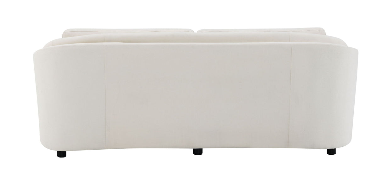 Mariko - Linen Sofa With 2 Toss Pillows - Beige - Best Buy Furniture
