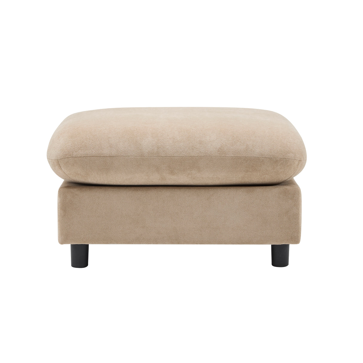 69 in. 3-Piece L Shaped Modular Velvet Sectional Sofa with Ottoman, NOMAD