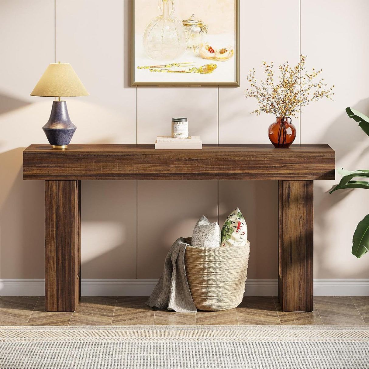 Console Table, Extra Long Narrow Sofa Table For Living Hallway