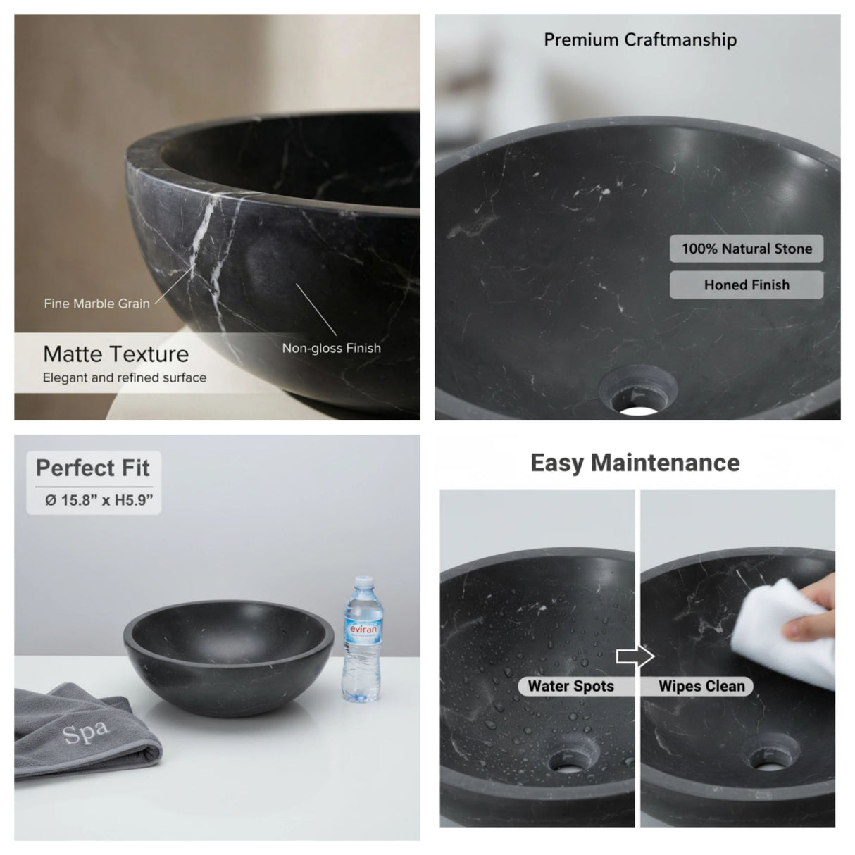 Bathroom Vessel Sink, Circular Design