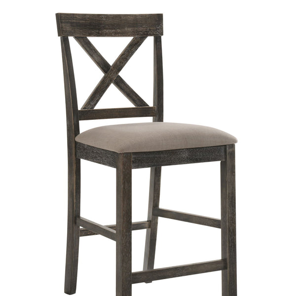 Martha II - Weathered Counter Height Chair (Set of 2) - Gray / Tan - Best Buy Furniture