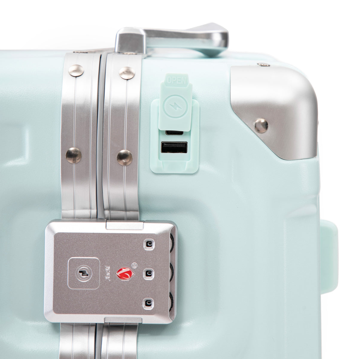 20 Inch Carry On Luggage, Aluminum Frame ABS Hard Shell Suitcase