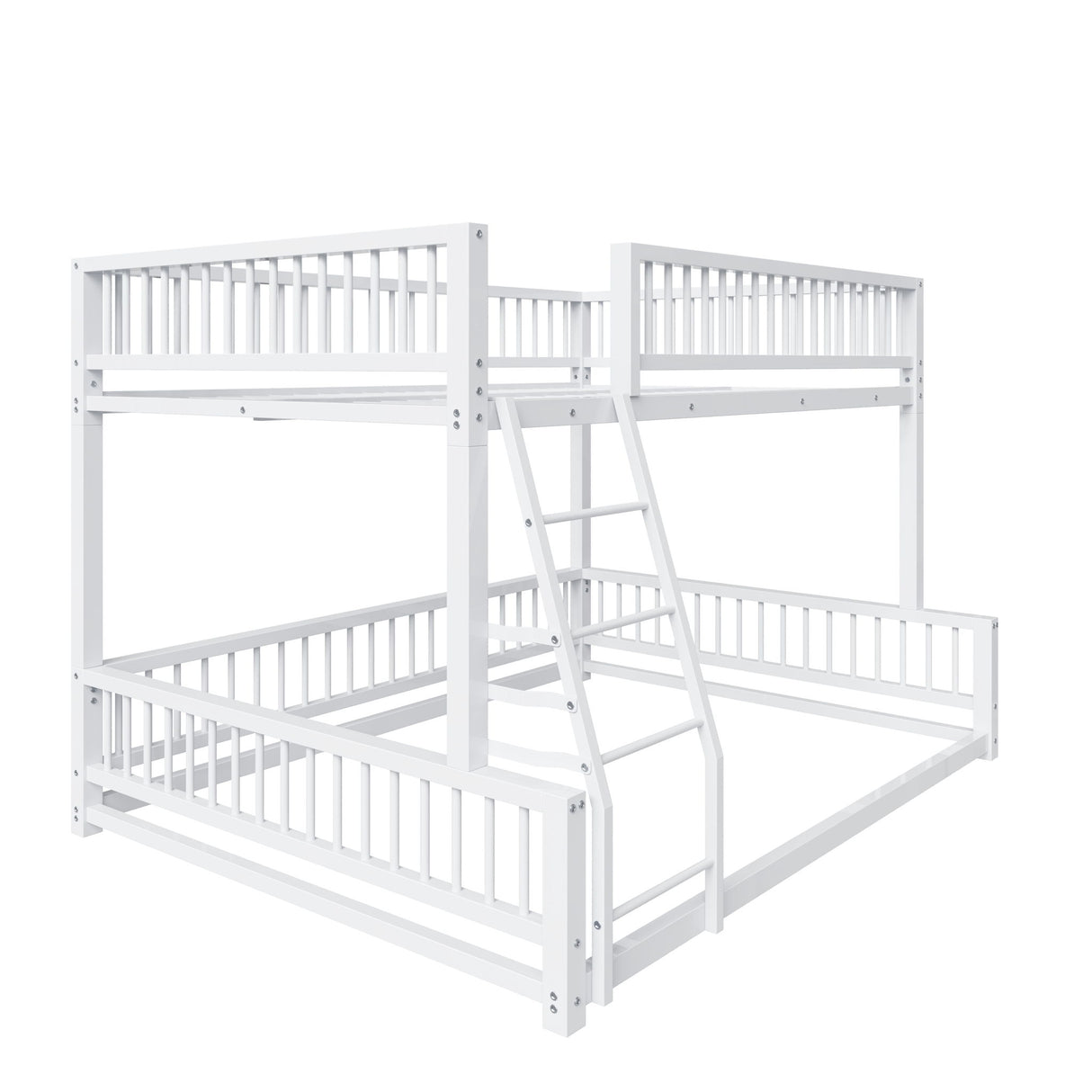 Bunk Bed With Ladder And Safety Guardrails
