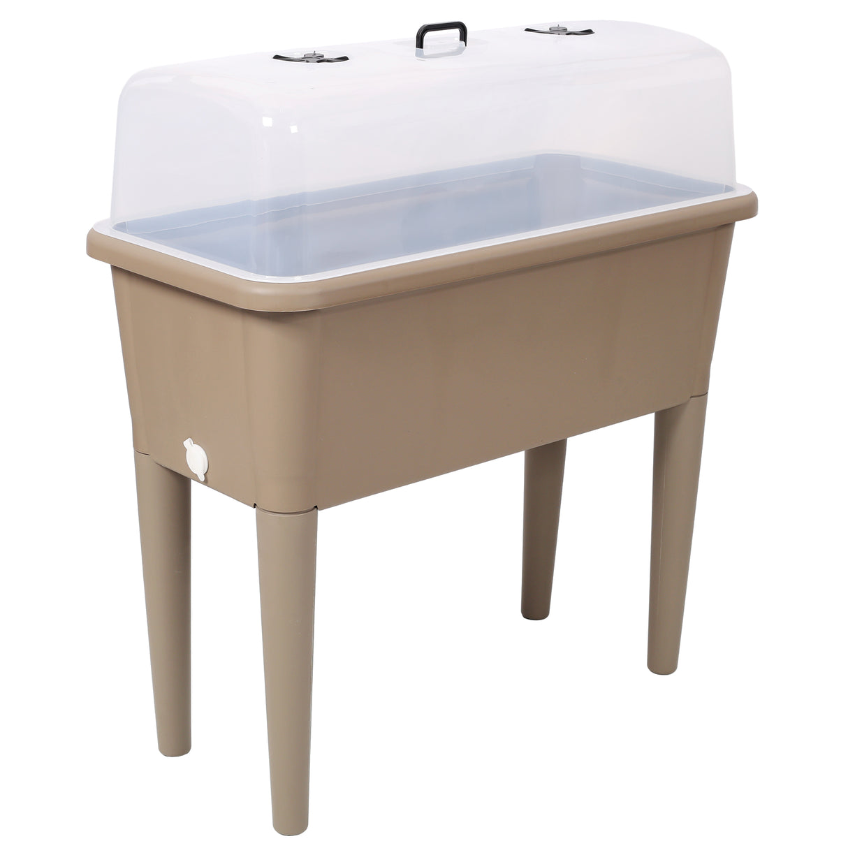 Raised Garden Bed with Ventilated Transparent Greenhouse Lid