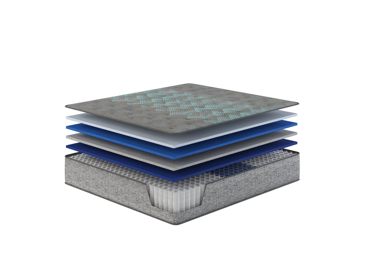 Restonic comfort care 13' hybrid mattress, individual pocketed coil mattress , plush comfort